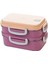 2 Katlı Paslanmaz Çelik Yemek Kabı Beslenme Kabi Saklama Kabı 450X400 ml Lunch Box Renkli 1