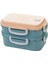 2 Katlı Paslanmaz Çelik Yemek Kabı Beslenme Kabi Saklama Kabı 450X400 ml Lunch Box Renkli 1