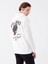 Lcw Casual Beyaz Uzun Kollu Baskılı Erkek Kalın Hoodie 1