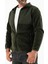 Erkek Haki Slim Fit Anti-Pilling Tüylenme Yapmayan Tam Fermuar Softshell Garnili Polar Sweatshirt 4