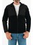 Erkek Siyah Slim Fit Anti-Pilling Tüylenme Yapmayan Tam Fermuar Softshell Garnili Polar Sweatshirt 1