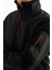 Erkek Siyah Slim Fit Anti-Pilling Tüylenme Yapmayan Tam Fermuar Softshell Garnili Polar Sweatshirt 6