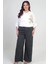 Kadın Beli Lastiki Cepli Karyağdı B.üyük Beden Palazzo Pantolon 2