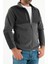 Erkek Füme Slim Fit Anti-Pilling Tüylenme Yapmayan Tam Fermuar Softshell Garnili Polar Sweatshirt 4
