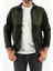 Erkek Haki Slim Fit Anti-Pilling Tüylenme Yapmayan Tam Fermuar Softshell Garnili Polar Sweatshirt 2
