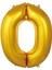 Folyo Balon 0 Rakamı Helyum Balon 36 cm Altın Renk - 0 Yaş Balonu - 0 Yaş Balon - 0 Rakam Balon 1