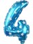 4 Rakam Mavi Renk 16 Inc 40 cm Balon Parti Malzemesi 1