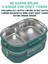 Bento 1650ML Lunchbox Yeni Koleksiyon 2 Katlı 3 Bölmeli Paslanmaz Çelik Sefer Tası Yemek Kutusu 2