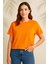 Turuncu Kaşkorse Oversize Bayan Tişört 1