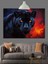 Karanlıkta Bakan Kara Panter Dekoratif Kanvas - Mdf Ahşap Tablo 1