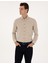 Erkek Bej Slim Fit Uzun Kollu Gömlek 50316768-VR011 3