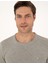 Erkek Açık Gri Melanj Slim Fit Bisiklet Yaka Basic Triko Kazak 50315509-VR091 2