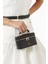 Mini Camelia Siyah Deri Vanity Bag, Lüks, Şık ve Çok Yönlü Çanta 5