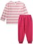 Çizgili Uzun Kollu T-Shırt Takım 2-12 Yaş Fuşya Pembe Çizgili 2