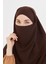 Kadın Şifon Kat Kat Tesettür Şal – Bağlamalı Niqablı Model 6