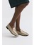 Loafer 2511 - Sarmal Toka Detaylı Bej Kadın Loafer 6