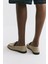 Loafer 2511 - Sarmal Toka Detaylı Bej Kadın Loafer 7