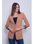 Yakalı Cepli Uzun Kol Kolu İsterse Katlanabilen Pamuklu Kumaş Blazer Ofis Ceket 5