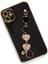 Apple iPhone 12 Elegant Charm Case (Kalpli Zincirli Kılıf) Elegant Silicone Cover - Siyah 3