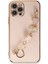 Apple iPhone 12 Pro Elegant Charm Case (Kalpli Zincirli Kılıf) Elegant Silicone Cover - Pudra 2