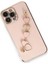 Apple iPhone 13 Pro Elegant Charm Case (Kalpli Zincirli Kılıf) Elegant Silicone Cover - Pudra 2
