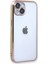 Apple iPhone 14 Crystal Shield Lensli Silikon (Lens Protector / Kamera Koruyucu Kılıf) - Gold 2