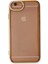 Apple iPhone 6 Elegant Liva Lens Kapak – (Şeffaf Gövde, Altın Çerçeveli Kamera Koruma) - Pudra 2