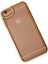 Apple iPhone 6 Elegant Liva Lens Kapak – (Şeffaf Gövde, Altın Çerçeveli Kamera Koruma) - Pudra 3