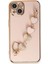 Apple iPhone 14 Elegant Charm Case (Kalpli Zincirli Kılıf) Elegant Silicone Cover - Pudra 2