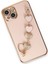 Apple iPhone 14 Plus Elegant Charm Case (Kalpli Zincirli Kılıf) Elegant Silicone Cover - Pudra 3
