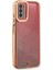 Samsung Galaxy A03S Elegant Liva Lens Kapak – (Şeffaf Gövde, Altın Çerçeveli Kamera Koruma) - Rose 5
