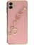 Samsung Galaxy A04E Elegant Charm Case (Kalpli Zincirli Kılıf) Elegant Silicone Cover - Pudra 1
