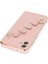 Samsung Galaxy A04E Elegant Charm Case (Kalpli Zincirli Kılıf) Elegant Silicone Cover - Pudra 3