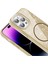 Apple iPhone 15 Pro Uyumlu Magsafe Özellikli Okso Kapak Gold 3