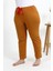 Kadın Pamuklu Büyük Beden Alt Pijama Hardal 4