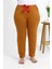 Kadın Pamuklu Büyük Beden Alt Pijama Hardal 7