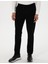 Erkek Siyah Slim Fit 3 Iplik Düz Paça Eşofman Altı 50317670-VR046 2