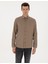 Erkek Vizon Regular Fit Uzun Kollu Gömlek 50316736-VR052 3
