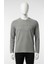 Erkek Standart Fit Rahat Kesim Waffle Dokulu Bisiklet Yaka Pamuklu Sweatshirt 2