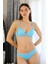 Kadın Destekli Sütyen Takım Mavi 4