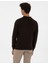 Erkek Koyu Kahverengi Slim Fit Polo Yaka Basic Triko Kazak 50315405-VR084 5