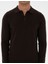Erkek Koyu Kahverengi Slim Fit Polo Yaka Basic Triko Kazak 50315405-VR084 6