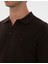 Erkek Koyu Kahverengi Slim Fit Polo Yaka Basic Triko Kazak 50315405-VR084 7