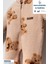 Unisex Bebek Welsoft Peluş Tulum Kapüşonlu Fermuarlı Ayıcık Desenli Kışlık 3