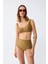 Kadın Basic Hardal Pedli Yüksek Bel Bikini Takımı 4