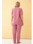 Kadın Somon Go Getter Yazılı Büyük Beden Pijama Takımı 5