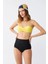 Kadın Straplez Sarı Yüksek Bel Bikini Takımı 2