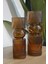 Dekoratif 2 Li Cam Vazo 30CM-35CM Amber 1