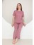 Pembe Yıldızlı Kısa Kollu Yazlık Pijama 3