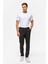 Siyah Slim Armürlü Jogger Pantolon 1